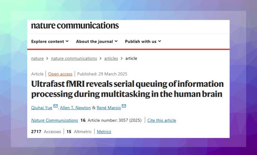 心理学院助理教授乐秋海在《Nature Communications》上发表最新研究成果